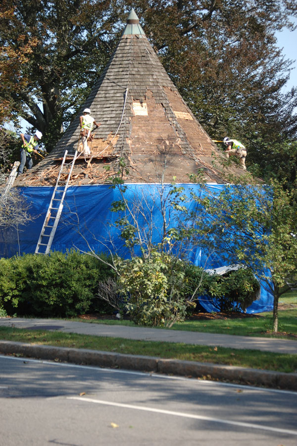 September 2017: Beginning the roof replacement